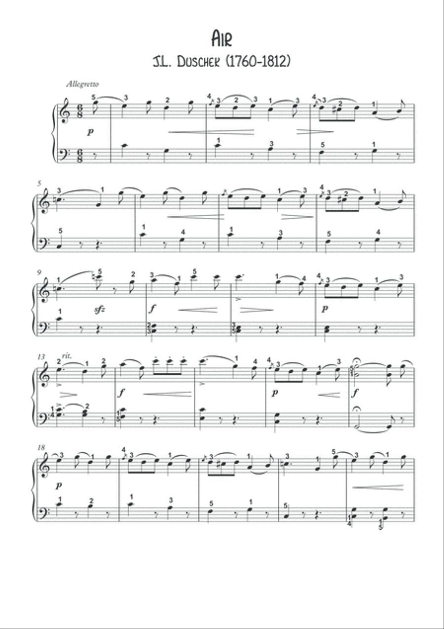 Piano solo pieces of 19th Century II Easy Piano scores gallery preview page 2