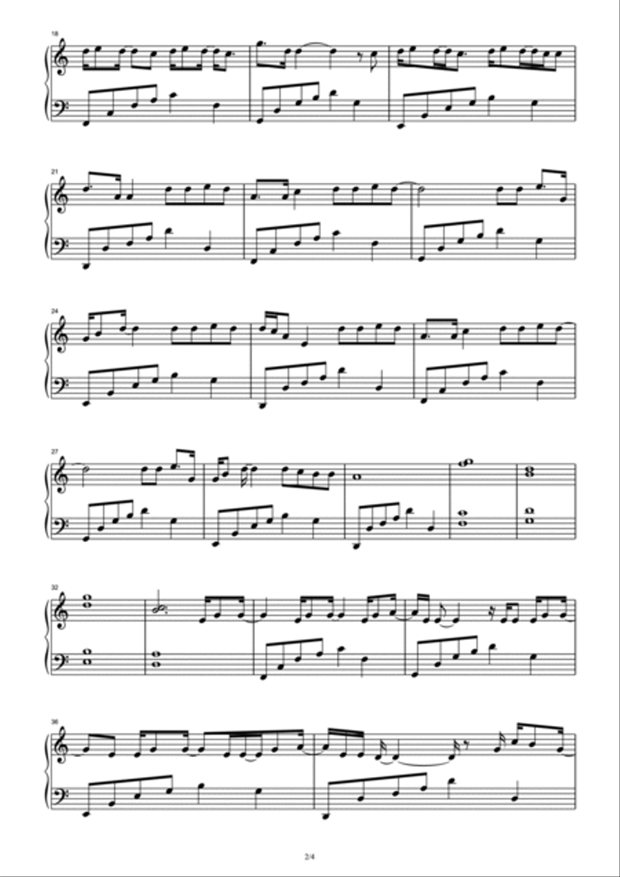 Fools Piano Solo scores gallery preview page 2