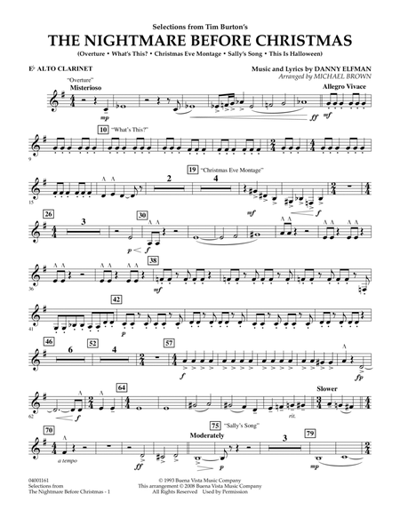 Selections from The Nightmare Before Christmas - Eb Alto Clarinet