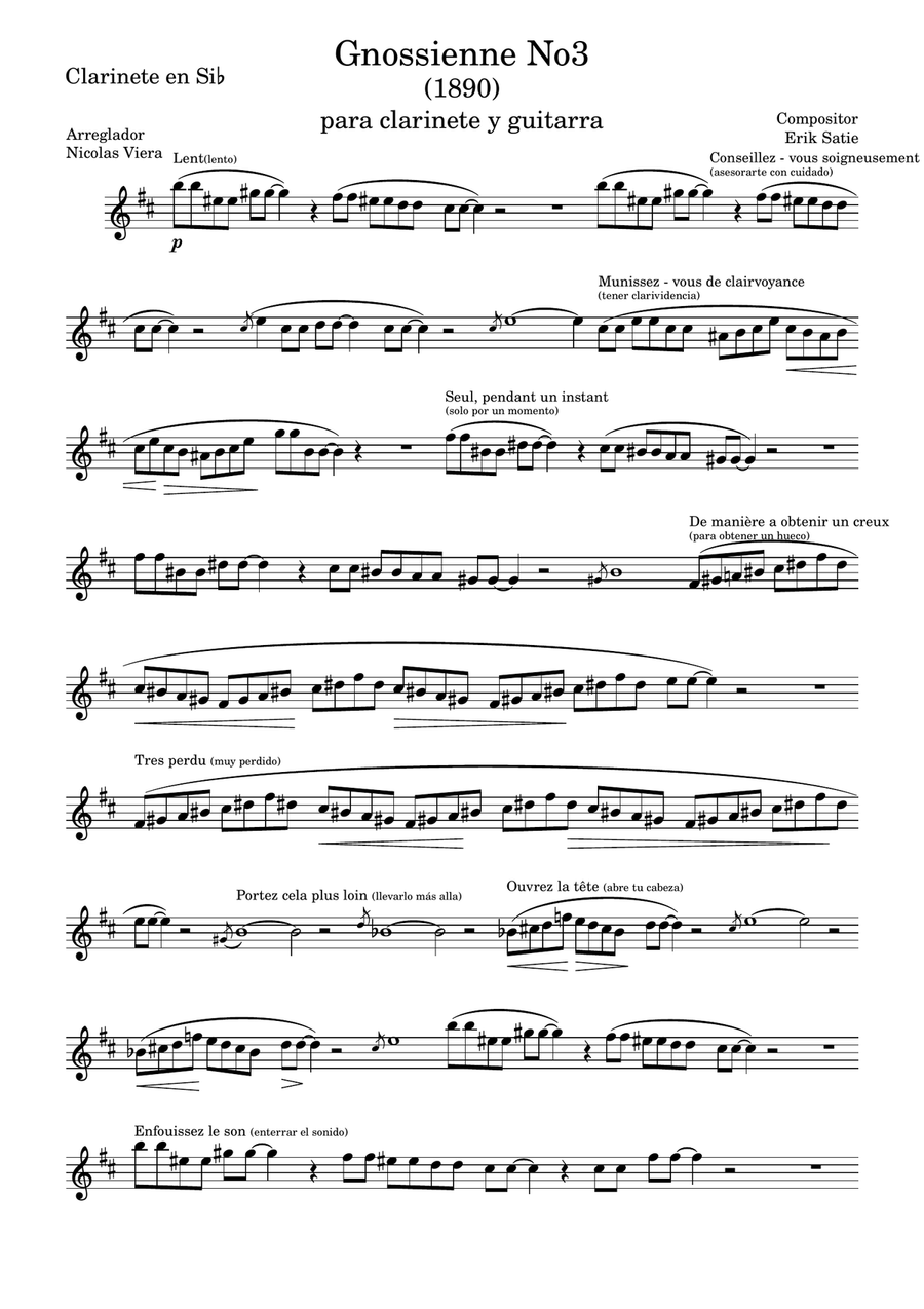 Gnossiene No3 Chamber Music scores gallery preview page 4