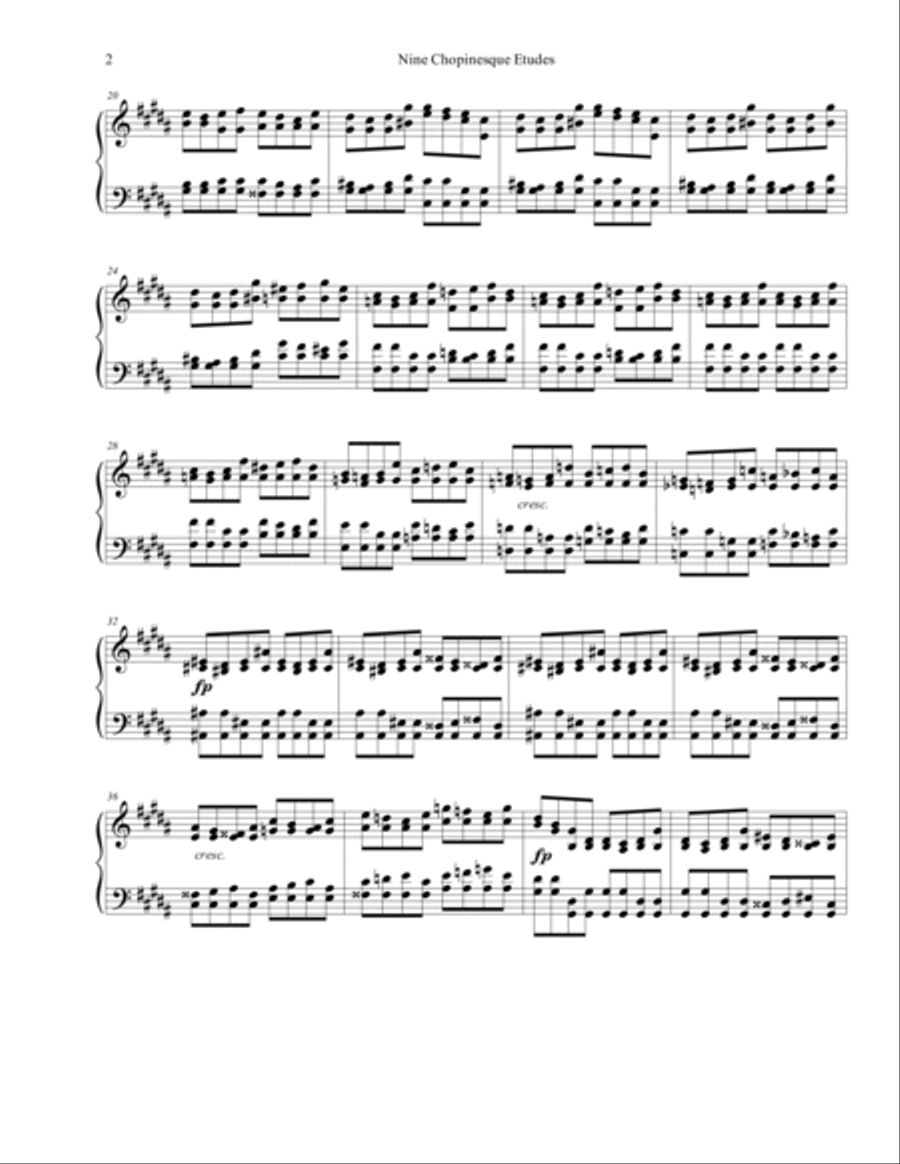 Chopinesque Etude No. 7 in B