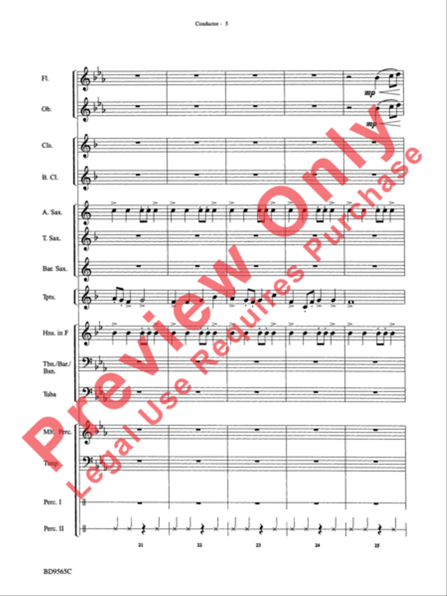 Liturgical Fanfare Concert Band scores gallery preview page 8