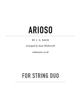 Book cover for Bach Arioso