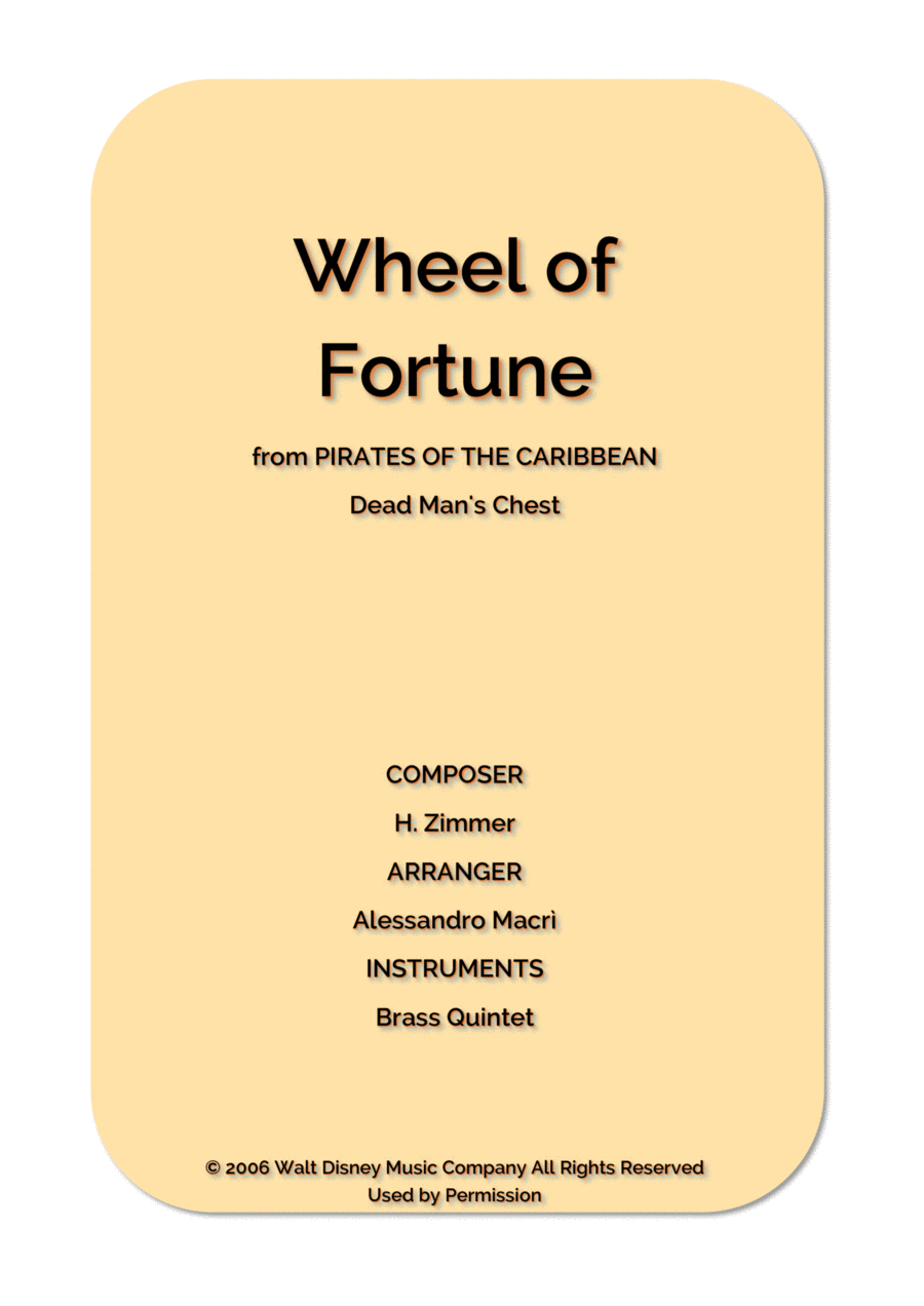 Wheel Of Fortune Brass Ensemble scores gallery preview page 1