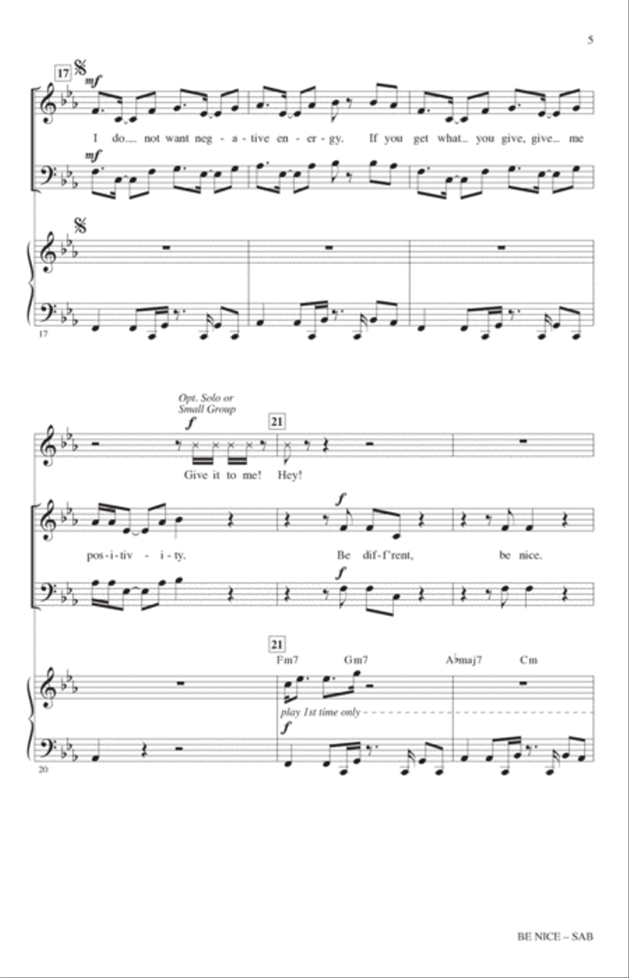 Be Nice (feat. Snoop Dogg) (arr. Alan Billingsley) 3-Part scores gallery preview page 4