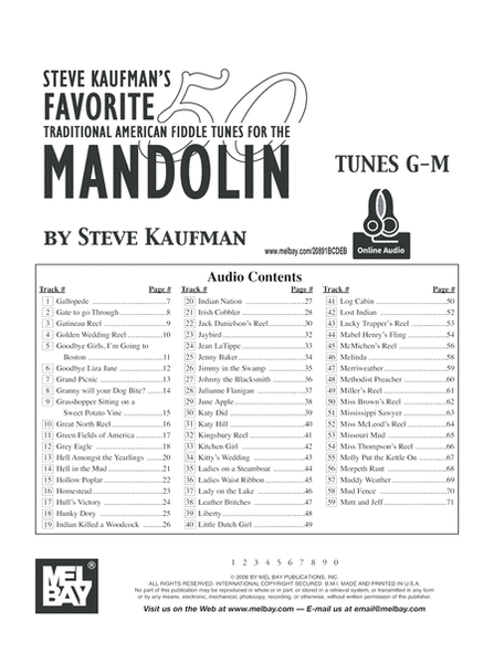 Steve Kaufman's Favorite 50 Mandolin, Tunes G-M image number null