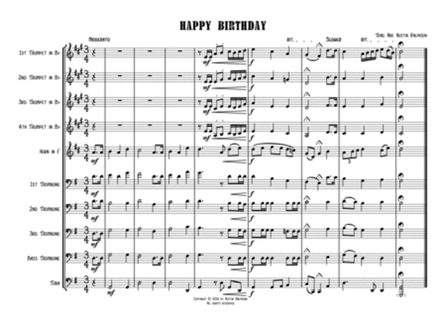Happy Birthday - brass ensemble image number null
