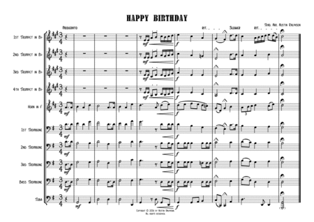 Happy Birthday - brass ensemble image number null