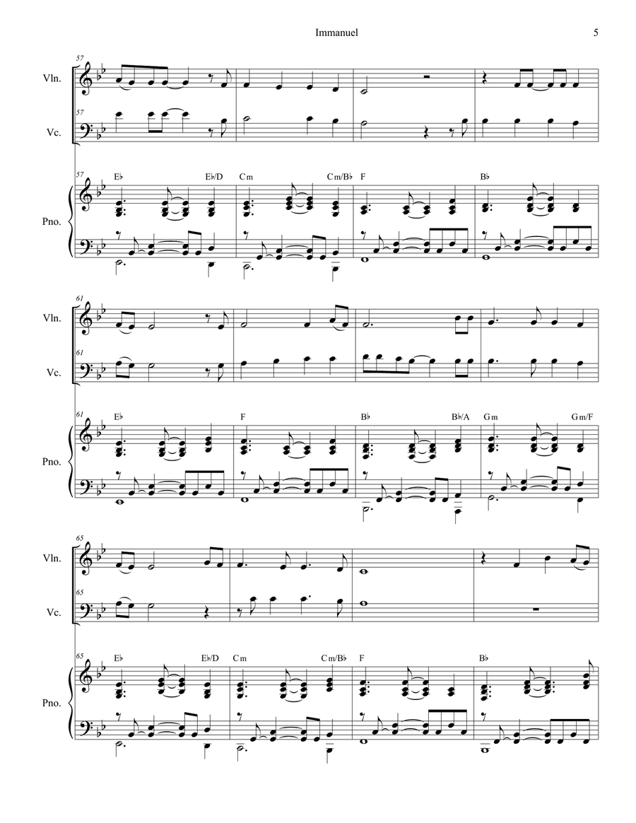 Immanuel Immanuel Piano Trio scores gallery preview page 5