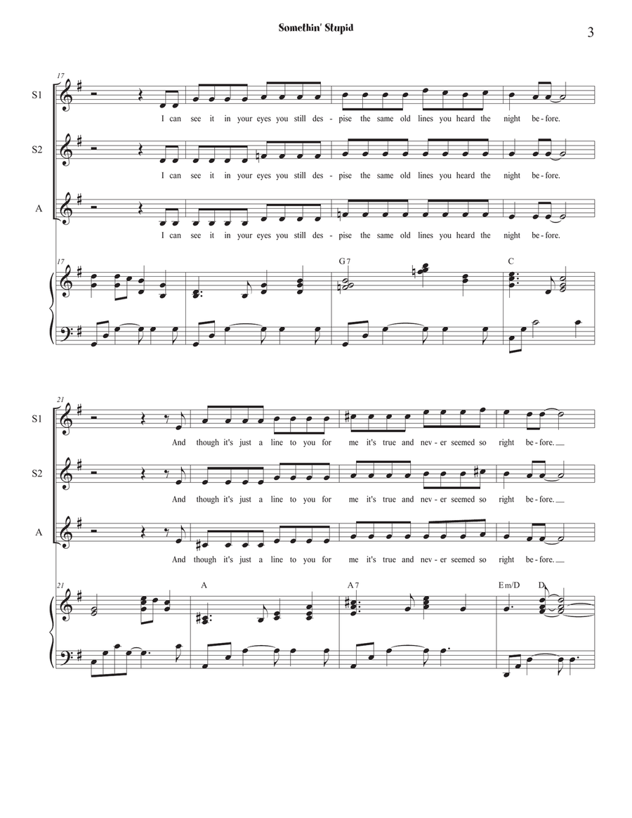 Somethin' Stupid SSA scores gallery preview page 3