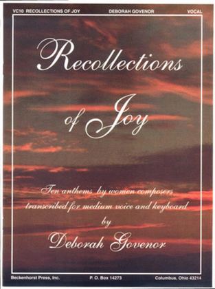 Book cover for Recollections of Joy