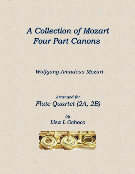 A Collection of Mozart Four Part Canons for Flute Quartet (2A, 2B) image number null