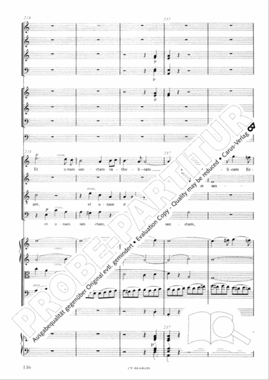 Mass in A Major (2 versions) STB scores gallery preview page 147