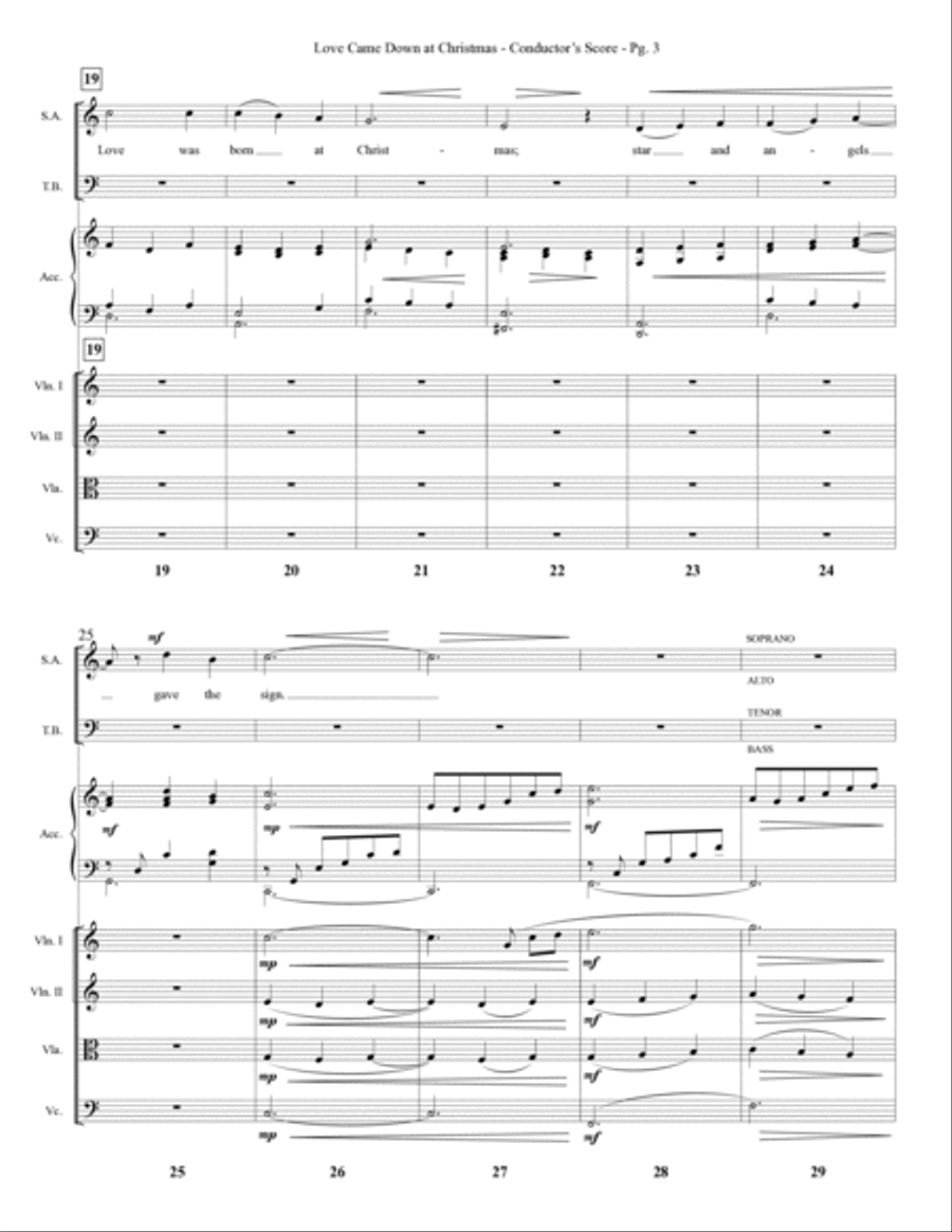 Love Came Down at Christmas - Full Score Choir scores gallery preview page 3