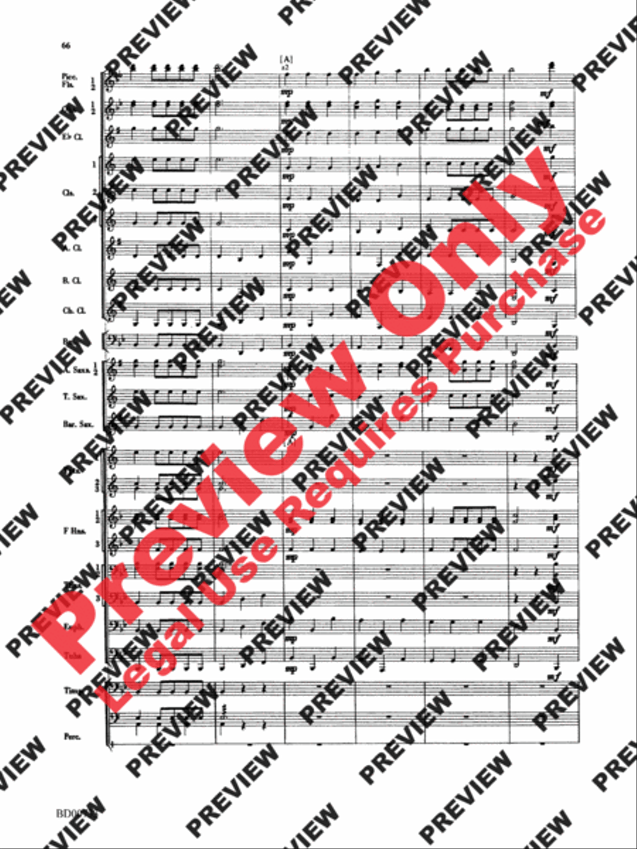 Water Music Suite Concert Band scores gallery preview page 66