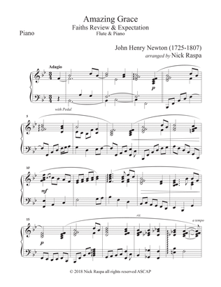 Amazing Grace (Flute & Piano) Piano part