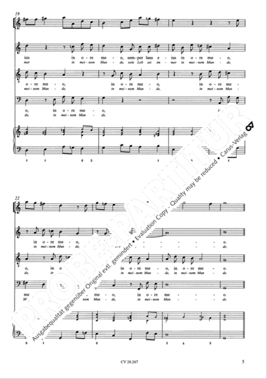 Benedicam Dominum; Exquisivi Dominum Score scores gallery preview page 6
