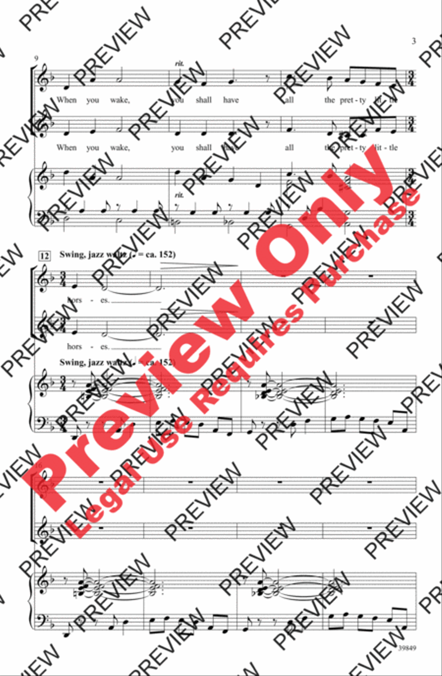 All the Pretty Little Horses 2-Part scores gallery preview page 3