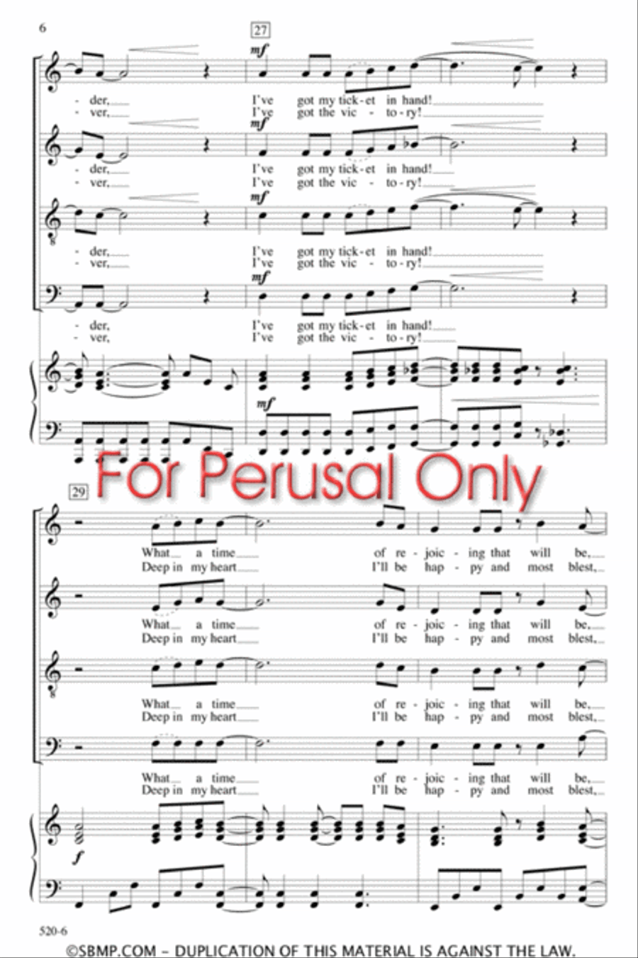 Marchin' to Freedom - SATB 4-Part scores gallery preview page 5