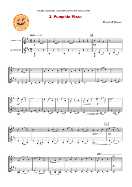10 Easy Halloween Duets for Clarinet and Alto Clarinet