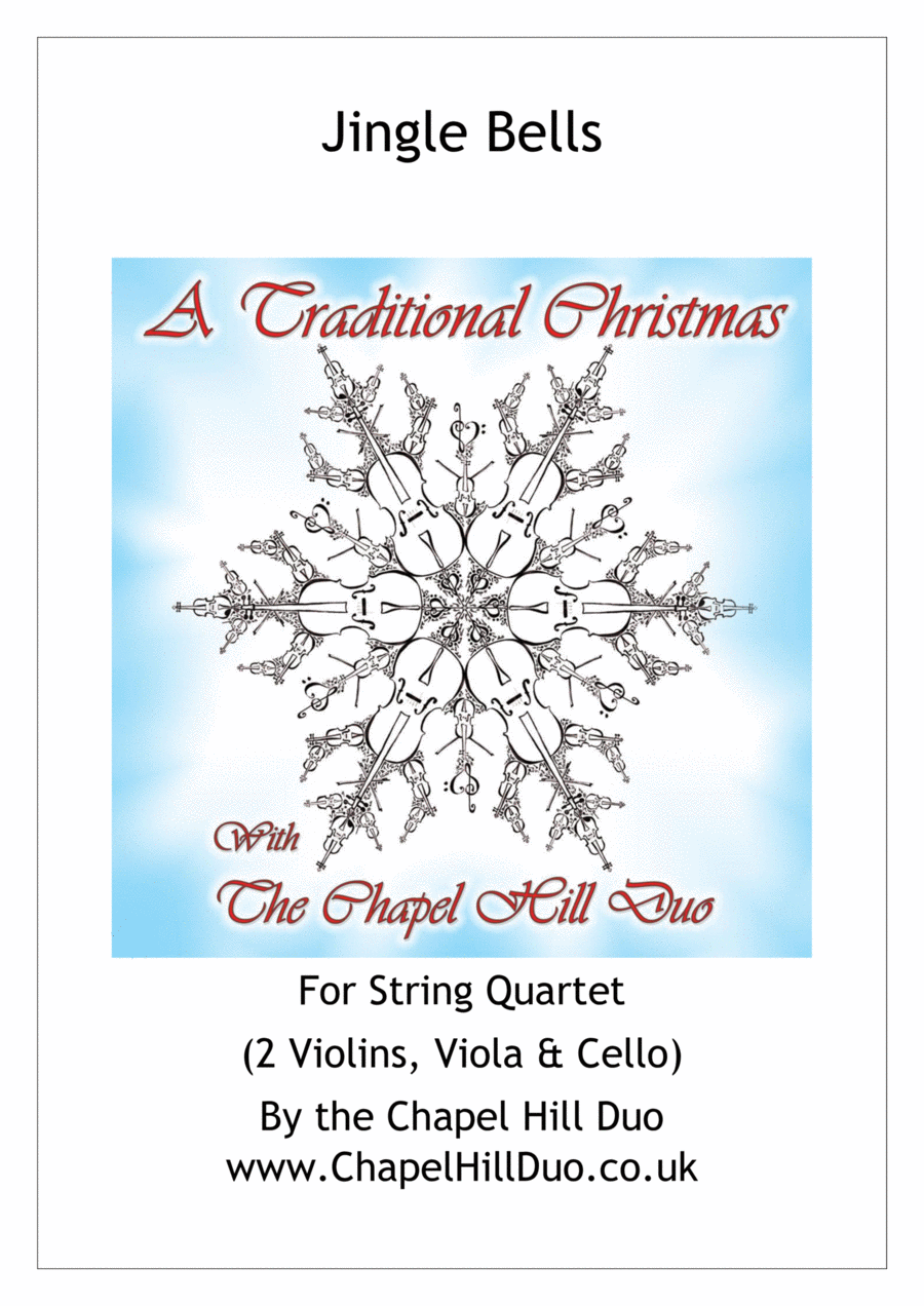 Jingle Bells for String Quartet - Full Length arrangement by the Chapel Hill Duo String Quartet scores gallery preview page 1