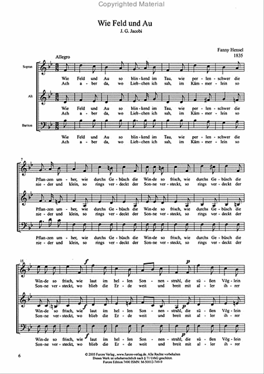 Funf Terzette/Five Trios Funf Terzette/Five Trios A Cappella scores gallery preview page 2