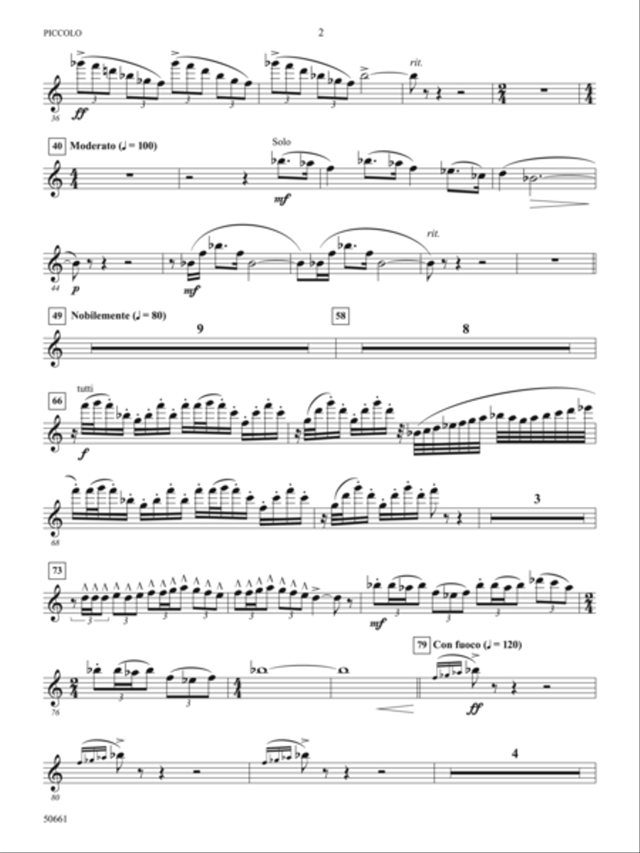 Sailing with Whales: Piccolo Concert Band scores gallery preview page 2