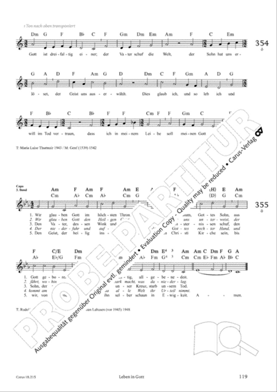 Gitarrenbuch zum Gotteslob Guitar scores gallery preview page 113