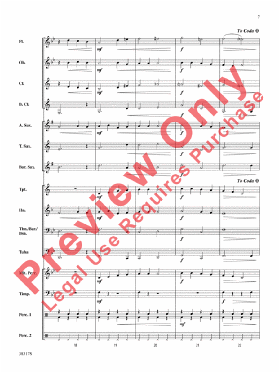 Rudolph the Red-Nosed Reindeer Concert Band scores gallery preview page 7