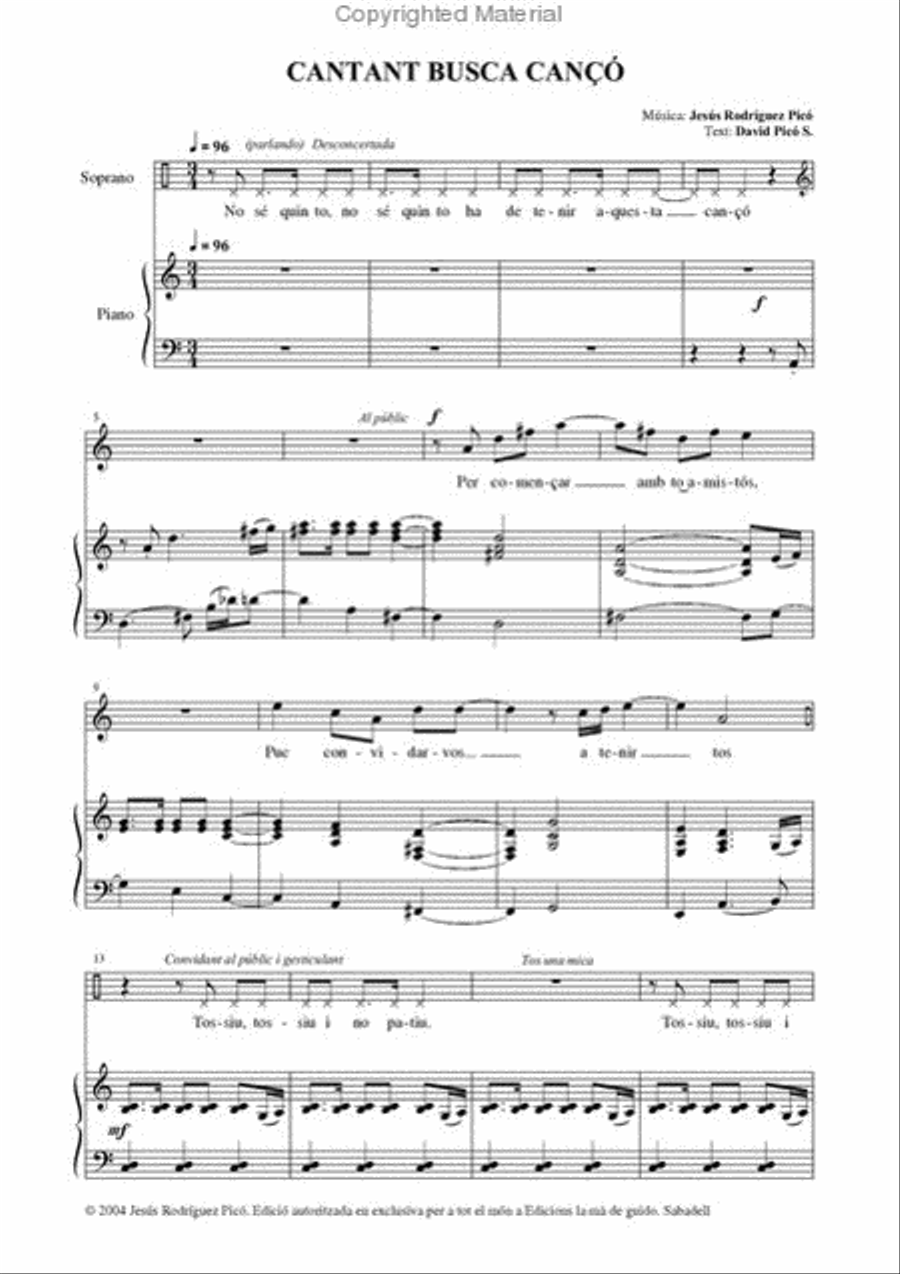 Cantant busca canco Cantant busca canco Voice Solo scores gallery preview page 2