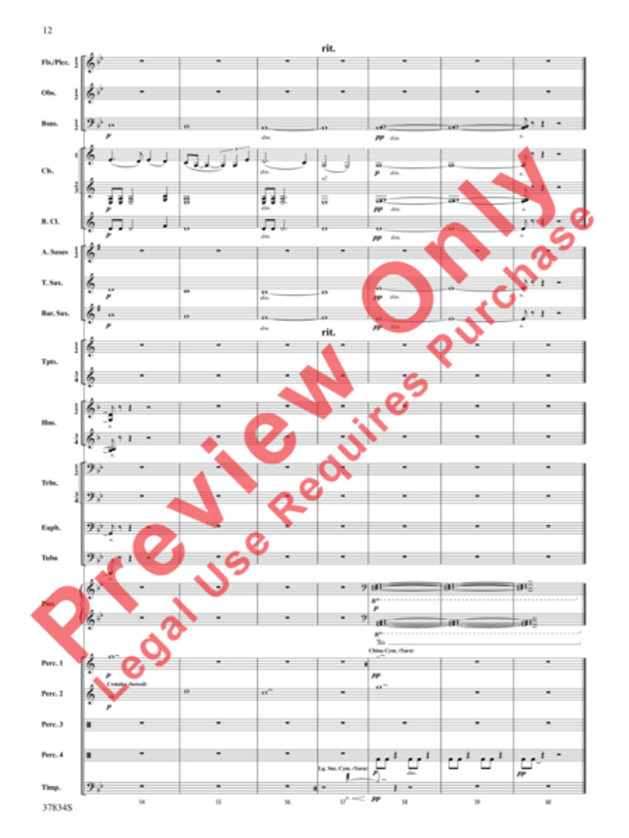 Poor Wayfaring Stranger Concert Band scores gallery preview page 13
