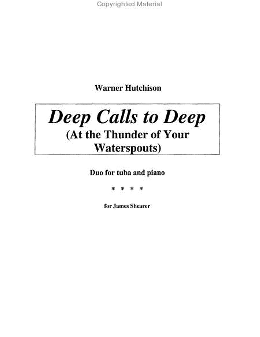Deep Calls to Deep (At the Thunder of Your Waterspouts) Tuba scores gallery preview page 2
