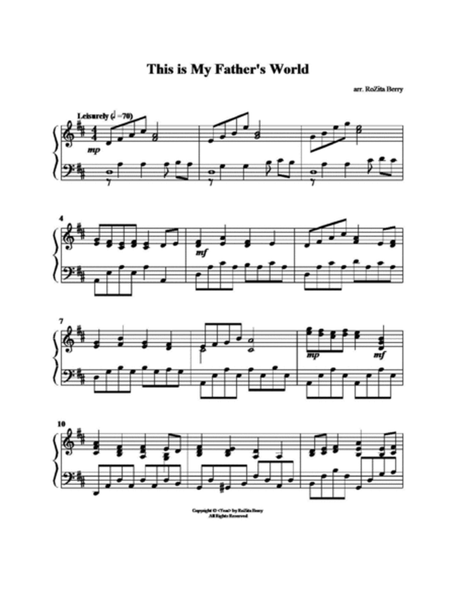 This is My Father's World--for Piano Solo image number null