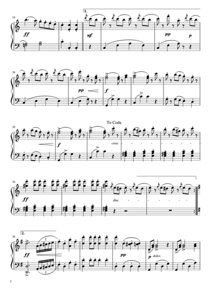"Radetzky Marsch" (Cdur) fullver. Pianosolo -beginner to intermediate