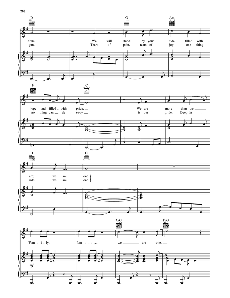 We Are One (from The Lion King II: Simba's Pride) Piano, Vocal, Guitar scores gallery preview page 3