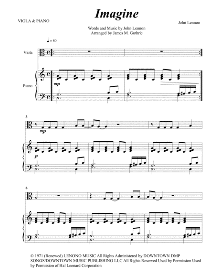 Imagine Viola scores gallery preview page 1