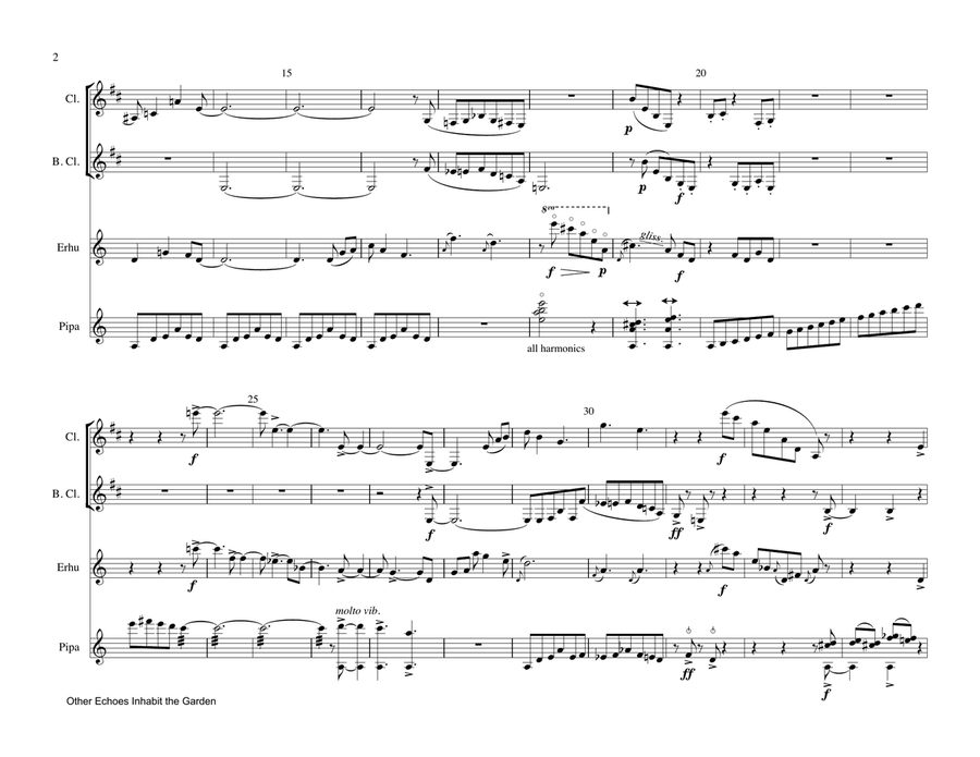 Other Echoes Inhabit the Garden Small Ensemble scores gallery preview page 4