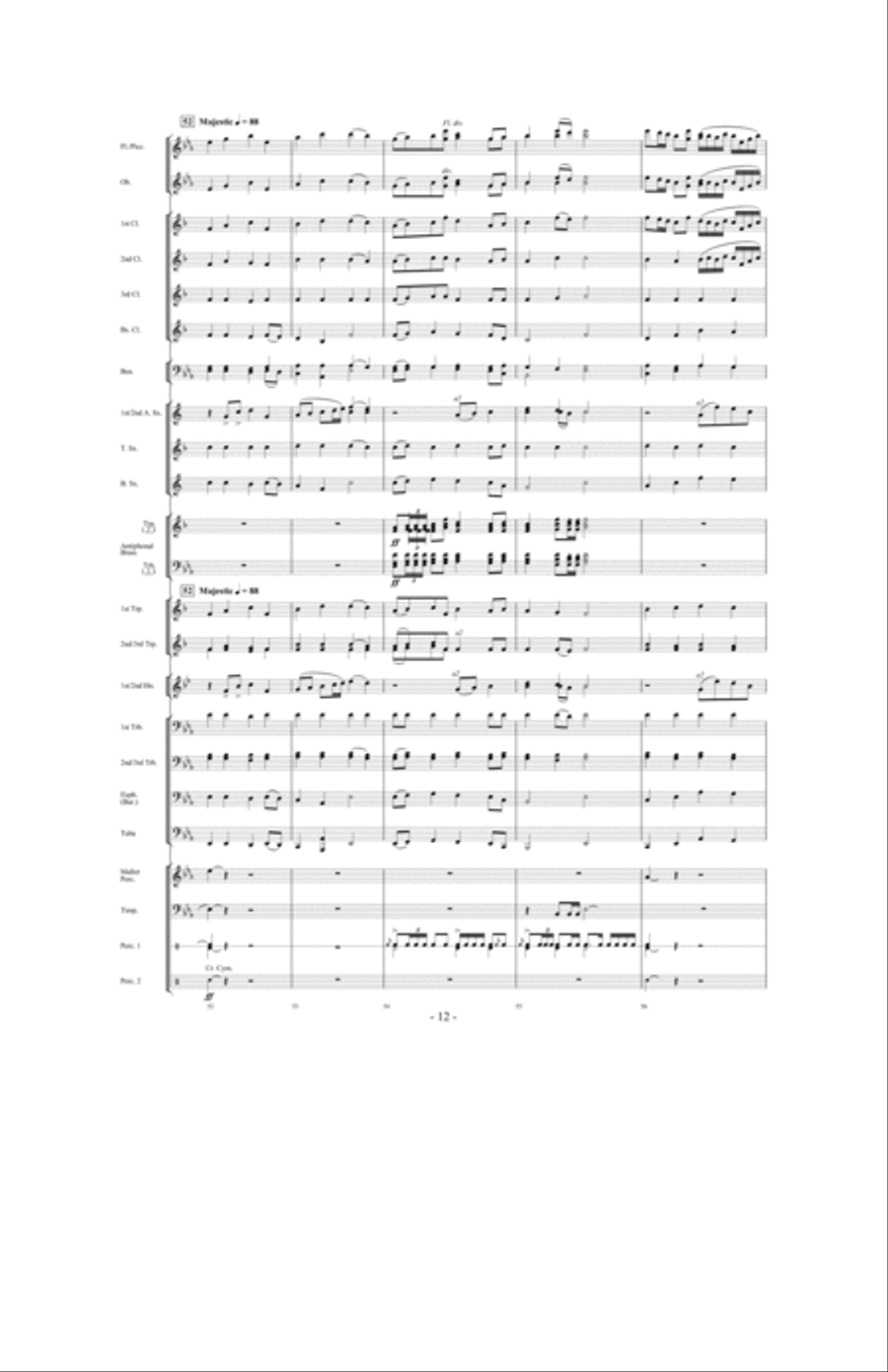 Raise Your Joys And Triumphs High Concert Band scores gallery preview page 11