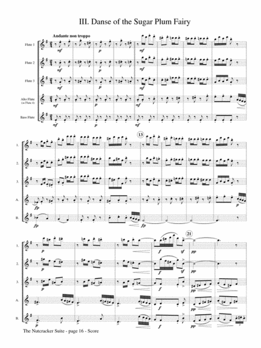 The Nutcracker Suite (Score ONLY) for Flute Choir