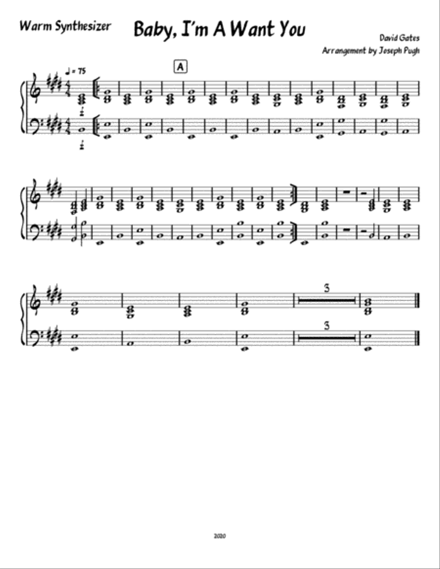 Baby, I'm-a Want You Baby, I'm-a Want You Large Ensemble scores gallery preview page 1