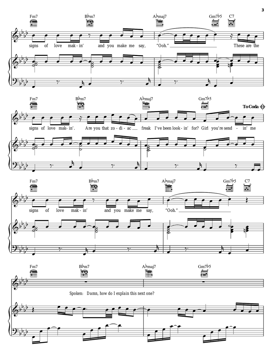 Signs Of Love Makin' Piano, Vocal, Guitar scores gallery preview page 3