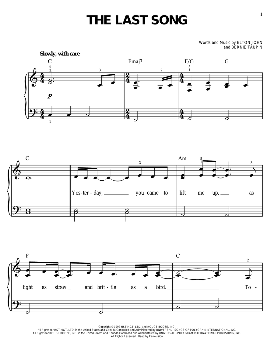 The Last Song Voice scores gallery preview page 1