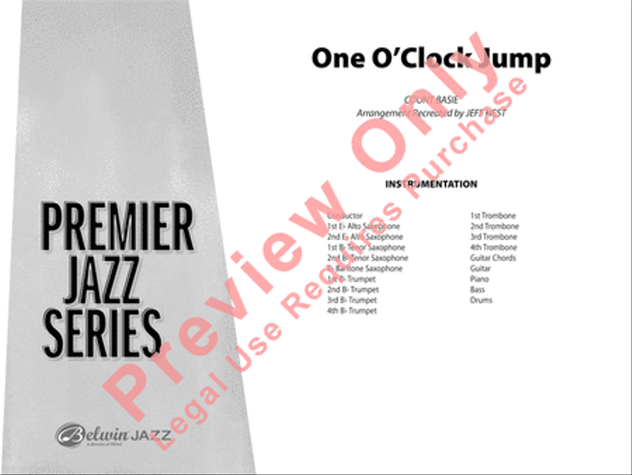 One O'Clock Jump Jazz Ensemble scores gallery preview page 2