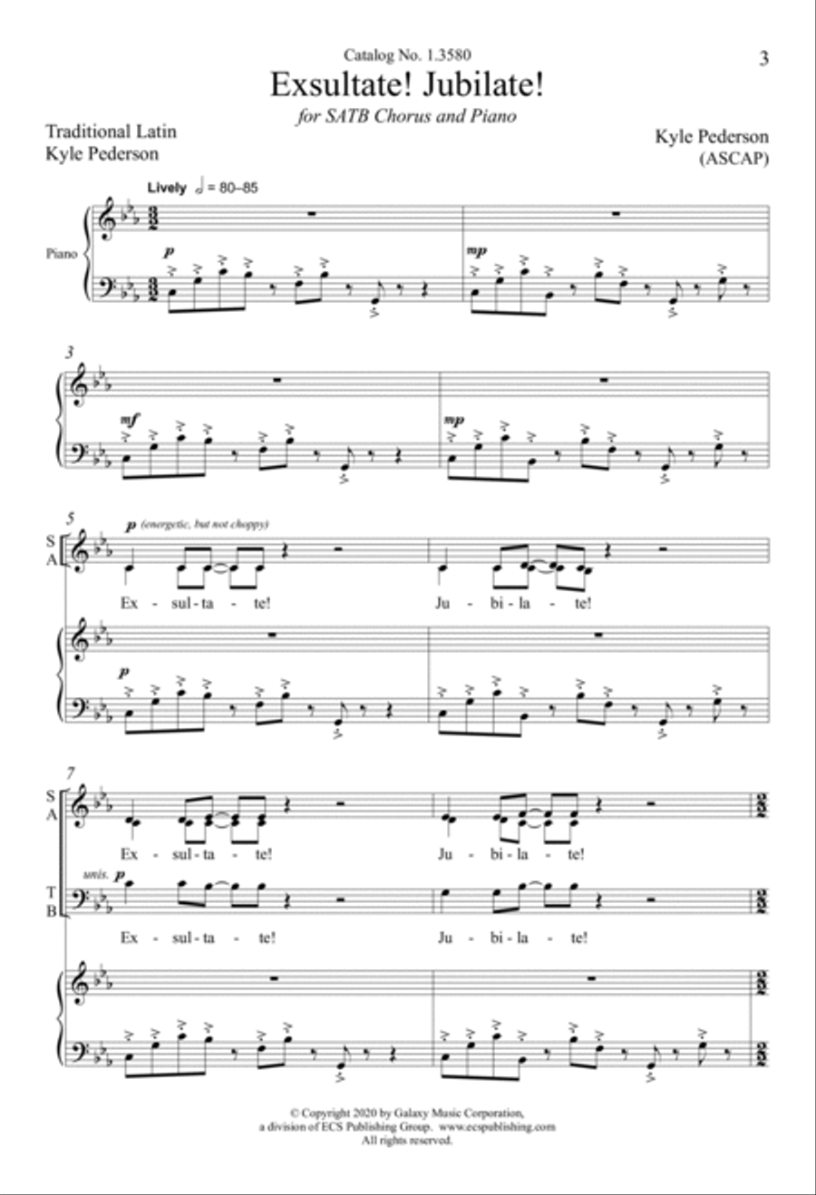 Exsultate! Jubilate! 4-Part scores gallery preview page 3