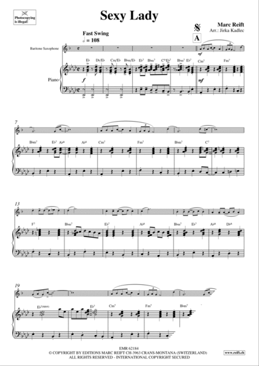 Sexy Lady Baritone Saxophone scores gallery preview page 3