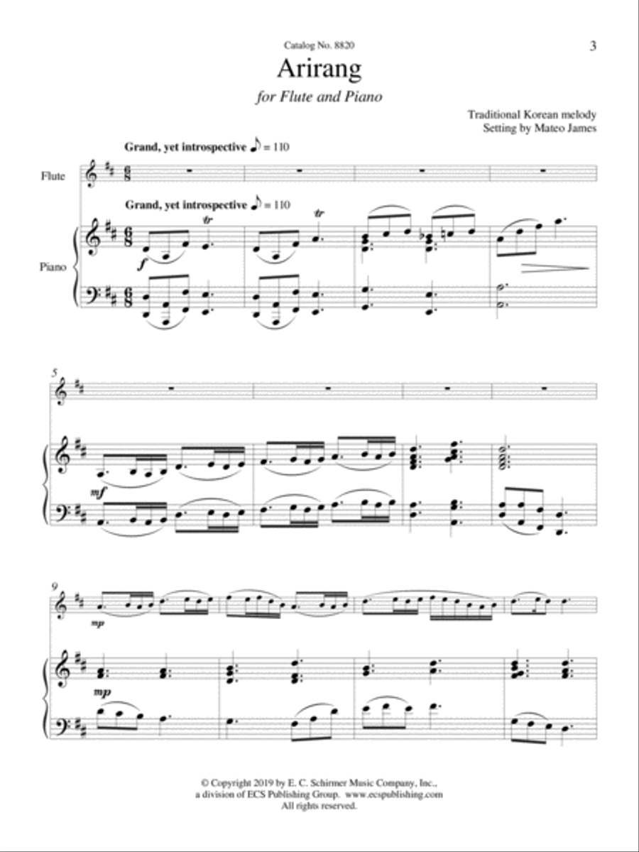 Arirang Flute Solo scores gallery preview page 2