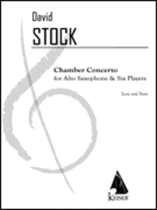 Chamber Concerto for Saxophone and Six Players - Score and Part
