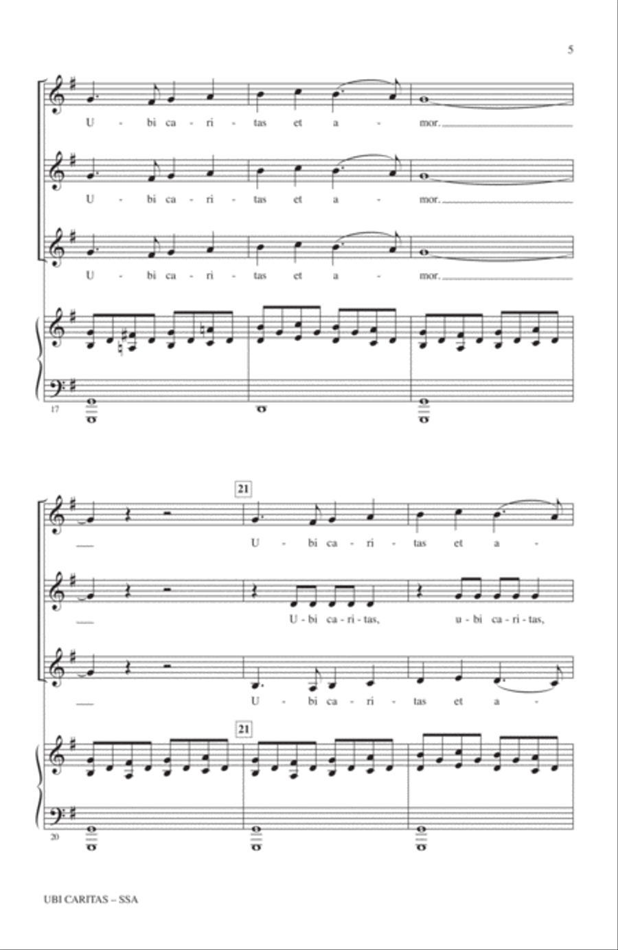 Ubi Caritas SSA scores gallery preview page 3