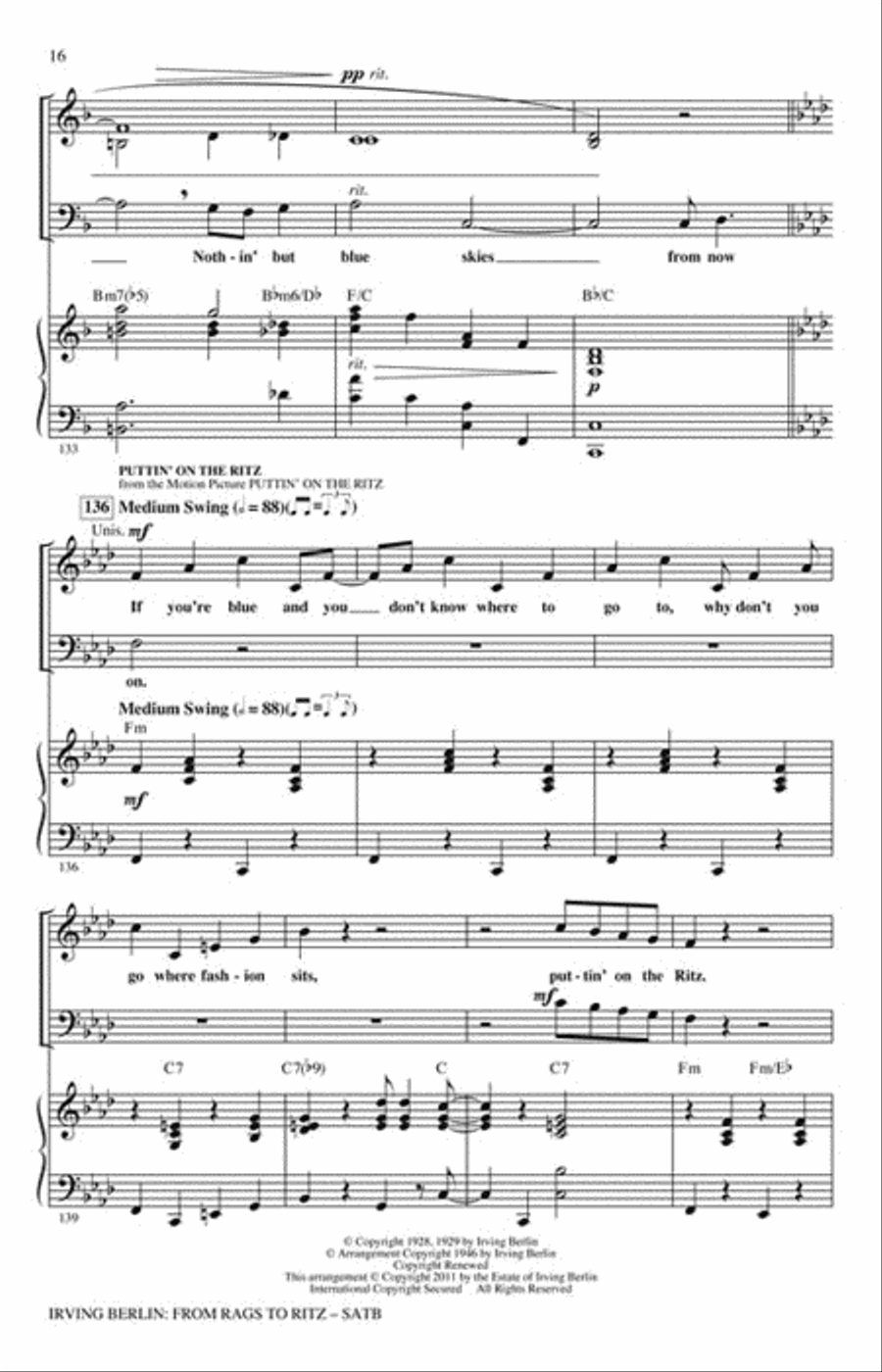 Irving Berlin: From Rags to Ritz Choir scores gallery preview page 5
