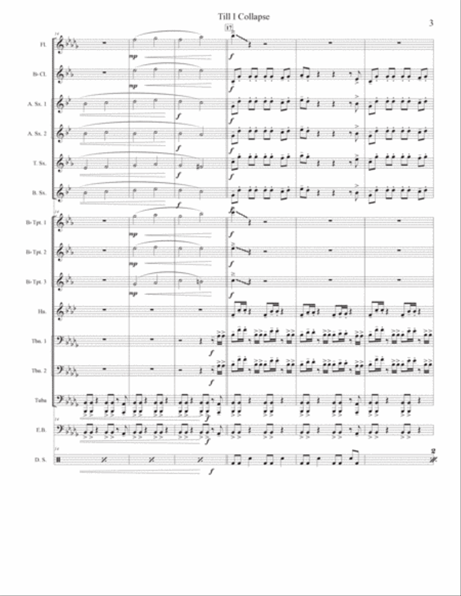 Till I Collapse Marching Band scores gallery preview page 3